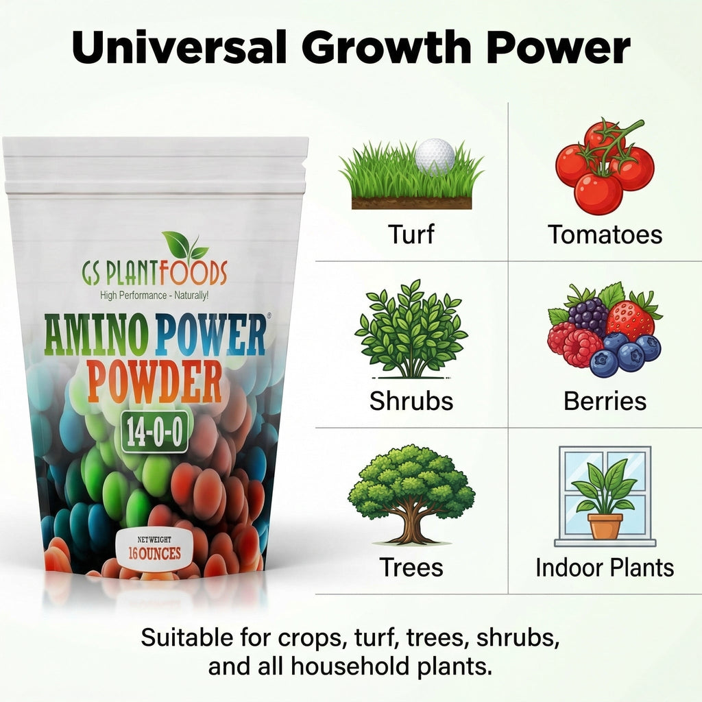 Amino Power Powder Nitrogen Fertilizer 16 oz - Plant-Based 100% Water Soluble High Nitrogen Source - 18 L-Amino Acids Chelating Agent for Foliar Spray, Turf, Vegetables, Fruits & Indoor Plants product image 6
