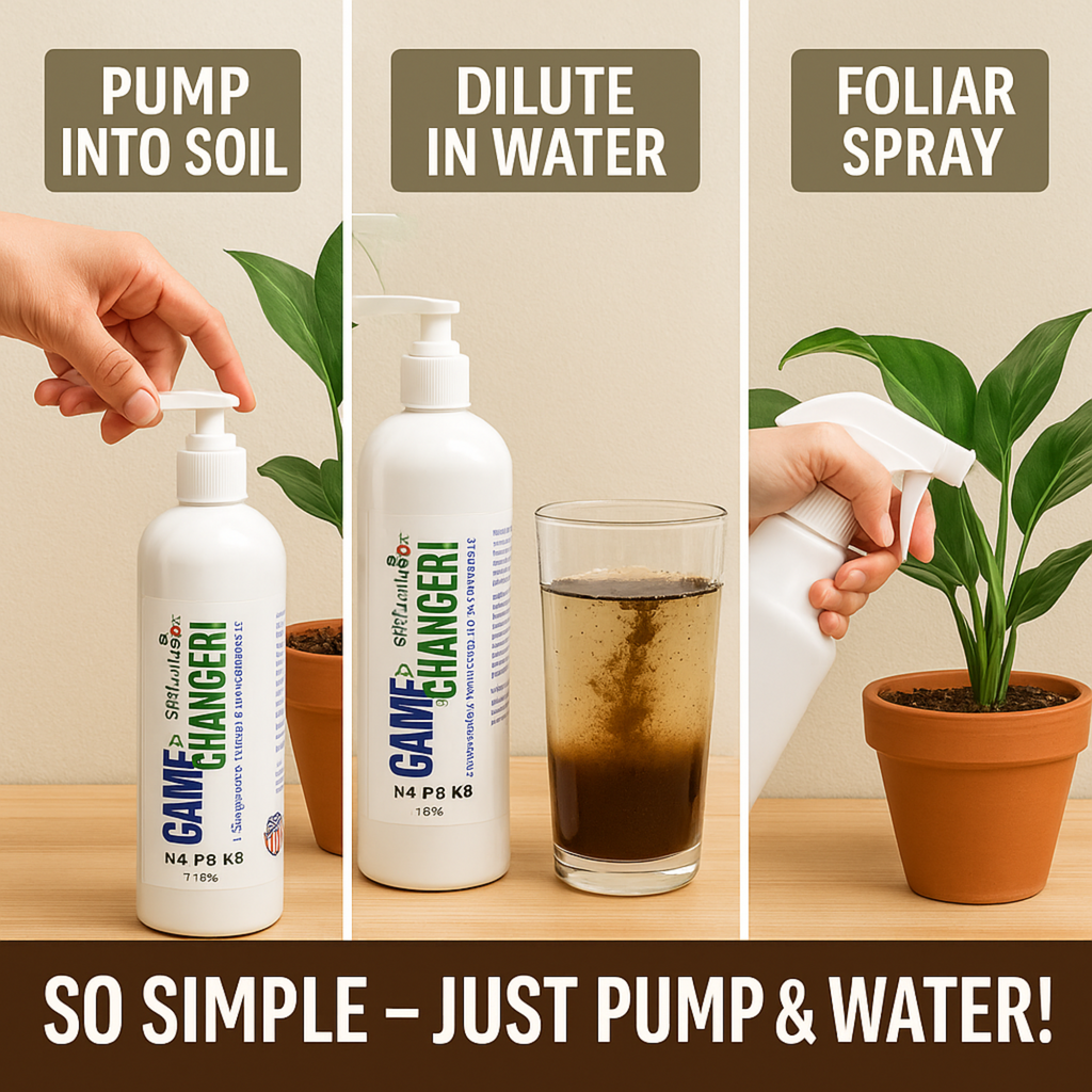 GS Plant Foods Game Changer All-Purpose Essentials - 100% Plant-Based Organic Fertilizer for Indoor or Outdoor Container Grown Plants, NPK 4-3-3, Liquid Formula for Houseplants, 20 Ounces product image 4