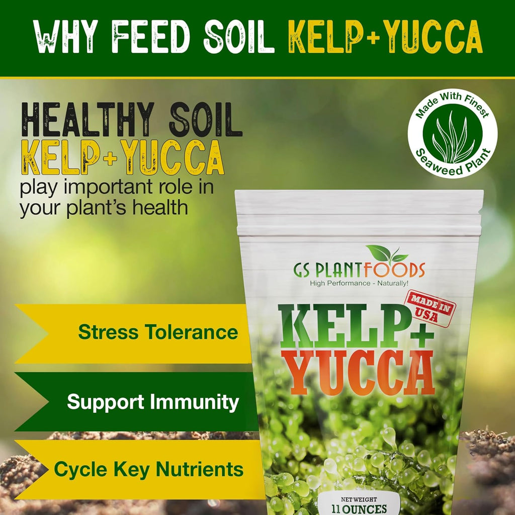 Kelp + Yucca – Organic Soil Moisture Retainer & Plant Growth Enhancer – Seaweed + Yucca Extract Blend for Stronger Roots, Better Water Absorption & Stress Resistance product image 4