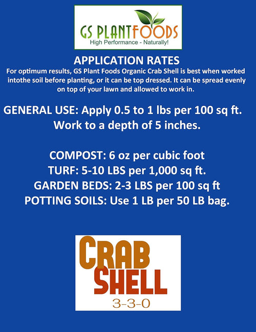 Organic Crab Shell Natural Fertilizer Calcium Booster 3-3-0 product image 2