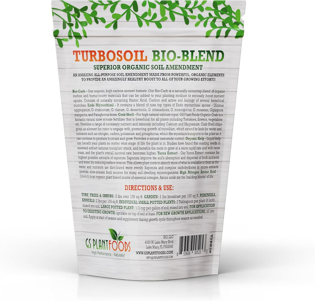 Turbo Soil Bio-Blend, Superior Organic Soil Amendment, 3 pound bag product image 2