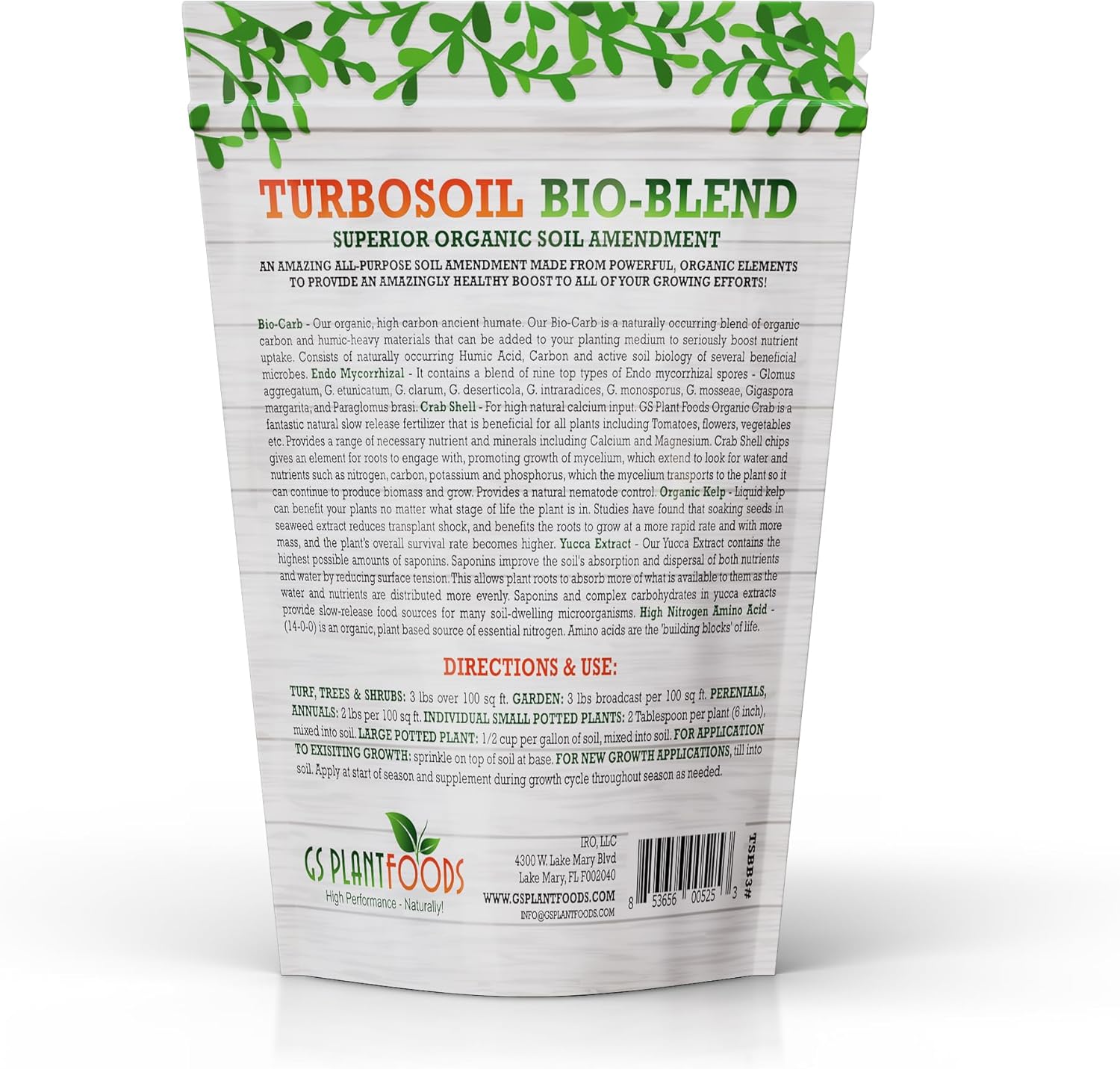 Turbo Soil Bio-Blend, Superior Organic Soil Amendment, 3 pound bag product image 2