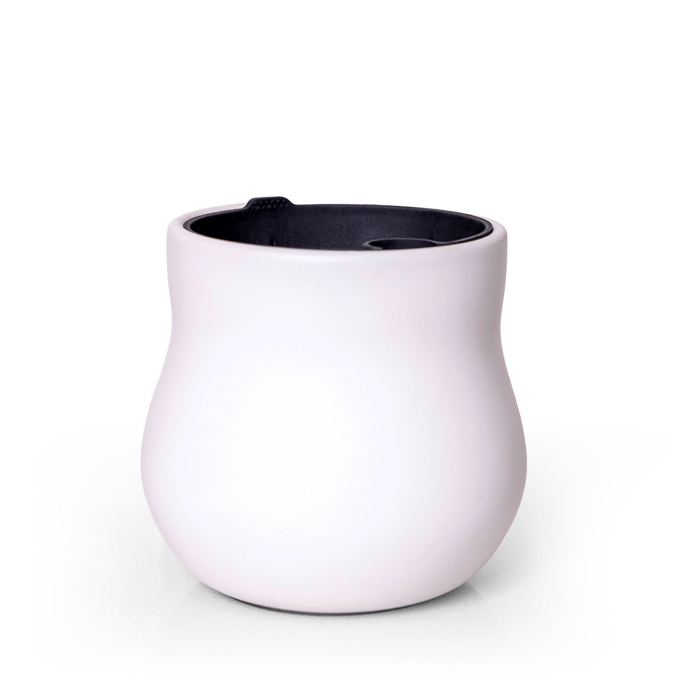 Ceramic Plant Pot with Rubber Liner - Alabaster White product image 2