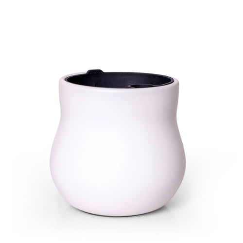 Ceramic Plant Pot with Rubber Liner - Alabaster White product image 2