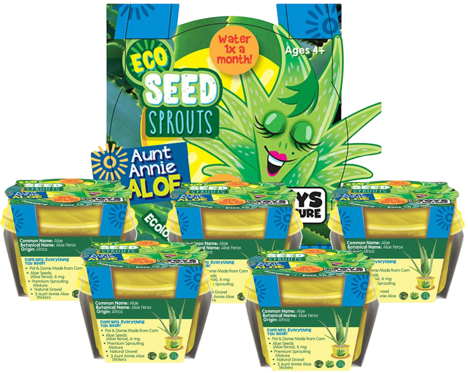 Eco Seed Sprouts Aunt Annie Aloe - Multipack of 5 product image 1