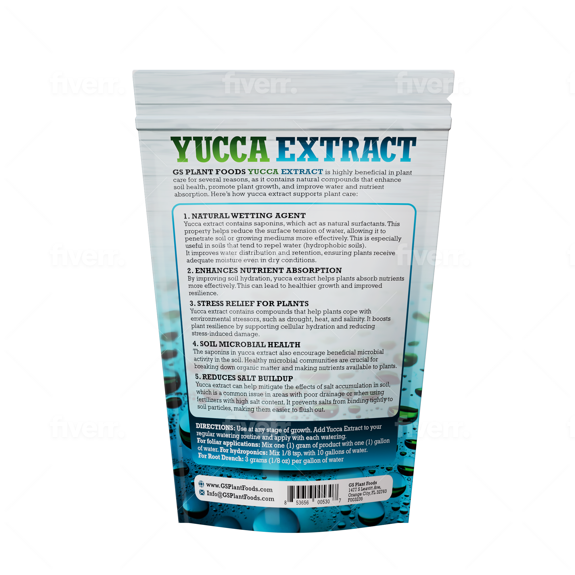 Organic Yucca Extract for Plants & Soil | GS Plant Foods product image 2