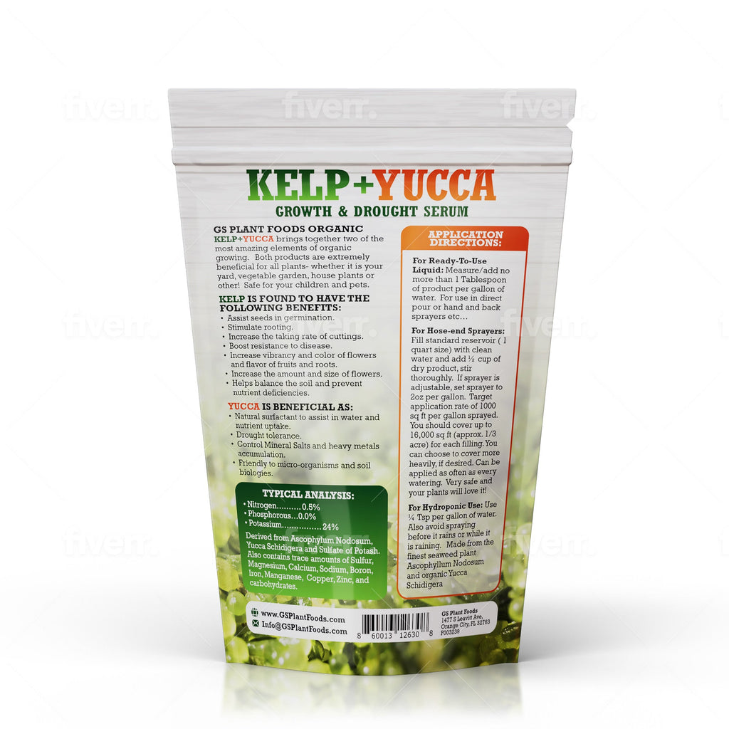 Kelp + Yucca – Organic Soil Moisture Retainer & Plant Growth Enhancer – Seaweed + Yucca Extract Blend for Stronger Roots, Better Water Absorption & Stress Resistance product image 2