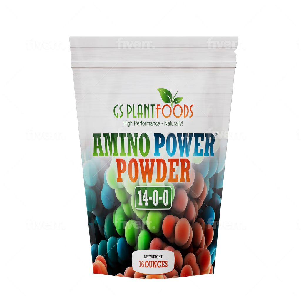 Amino Power Powder Nitrogen Fertilizer 16 oz - Plant-Based 100% Water Soluble High Nitrogen Source - 18 L-Amino Acids Chelating Agent for Foliar Spray, Turf, Vegetables, Fruits & Indoor Plants product image 1