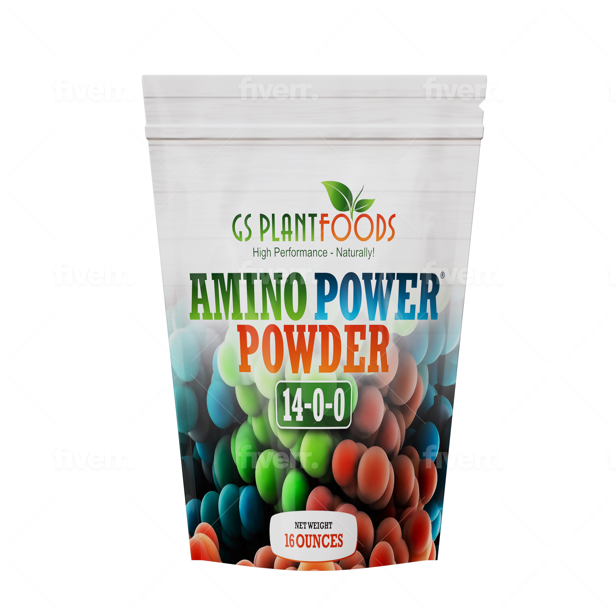 Amino Power Powder Nitrogen Fertilizer 16 oz - Plant-Based 100% Water Soluble High Nitrogen Source - 18 L-Amino Acids Chelating Agent for Foliar Spray, Turf, Vegetables, Fruits & Indoor Plants product image 1