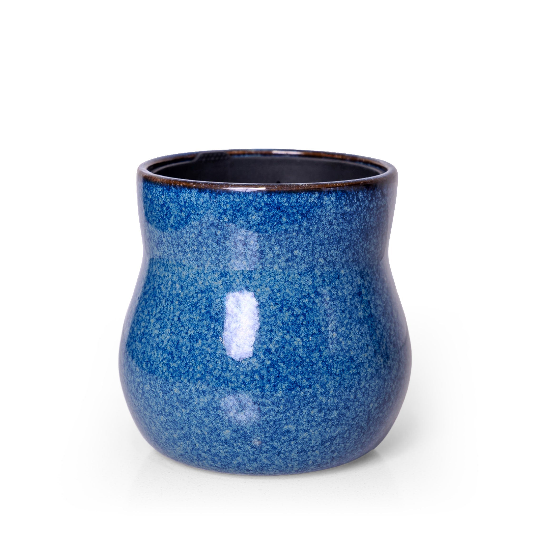Ceramic Plant Pot with Rubber Liner - River Blue product image 1