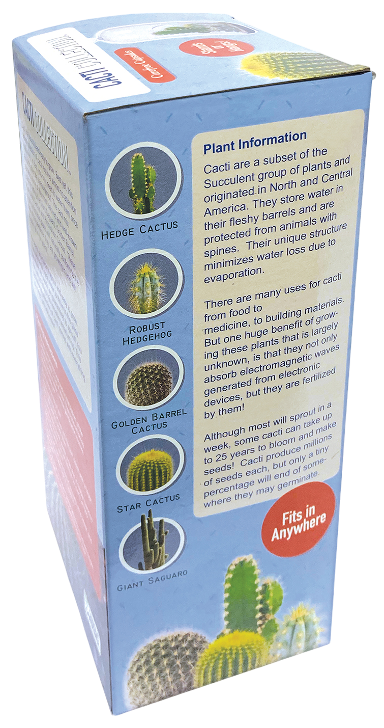 Cacti Collection Glass Terrarium Seed Starting Kit product image 5