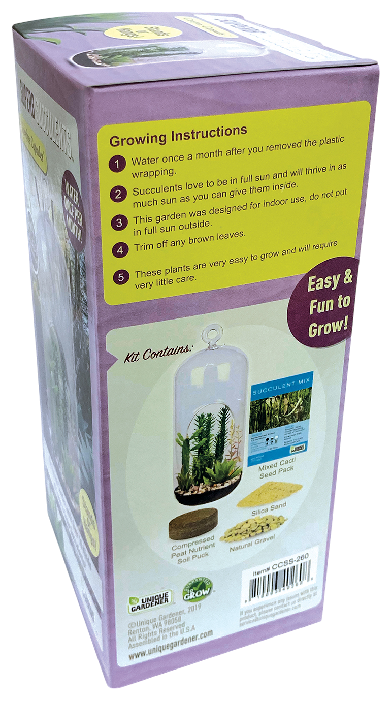 Superb Succulents Glass Terrarium Seed Starting Kit — product image 5
