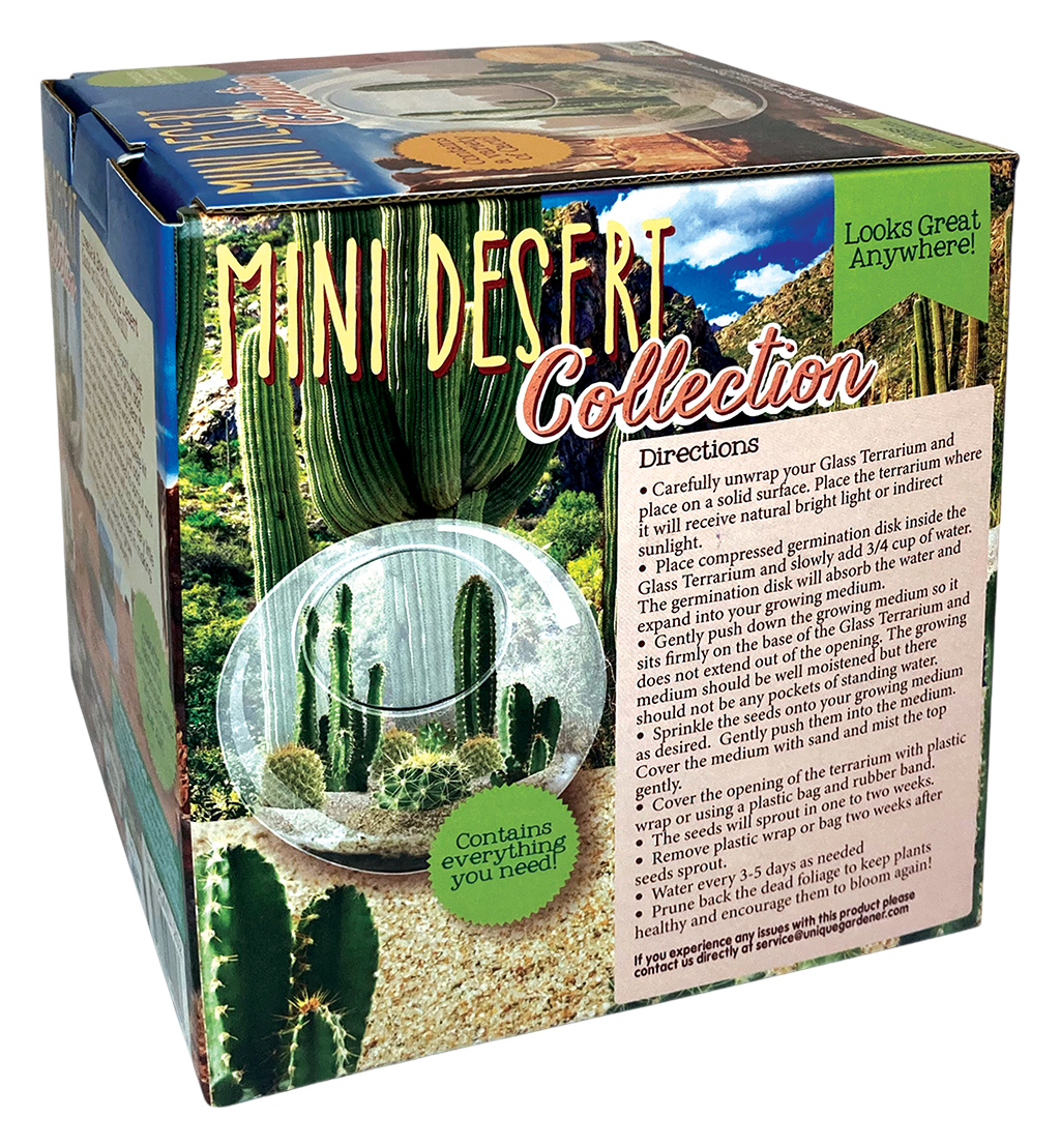 Mini Desert Collection Glass Terrarium Cacti Seed Starting Kit — product image 8