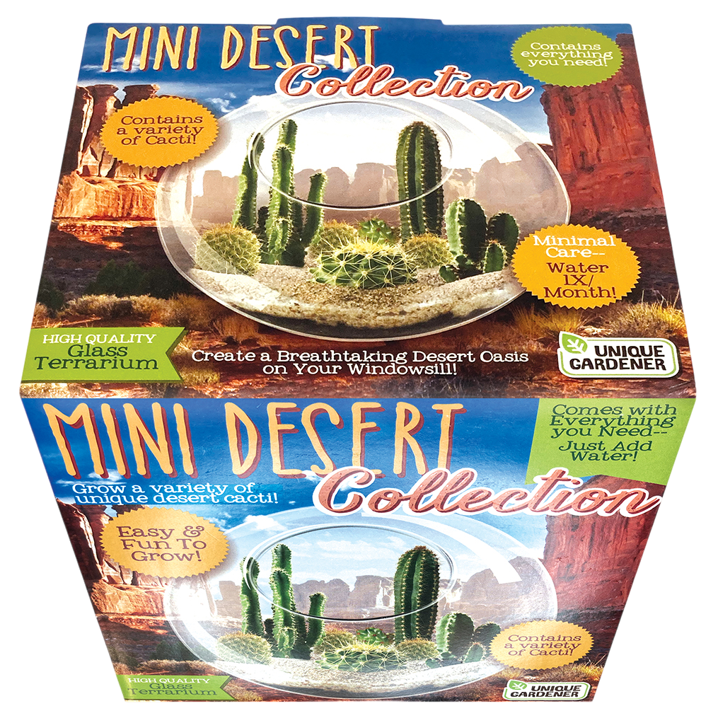 Mini Desert Collection Glass Terrarium Cacti Seed Starting Kit — product image 7