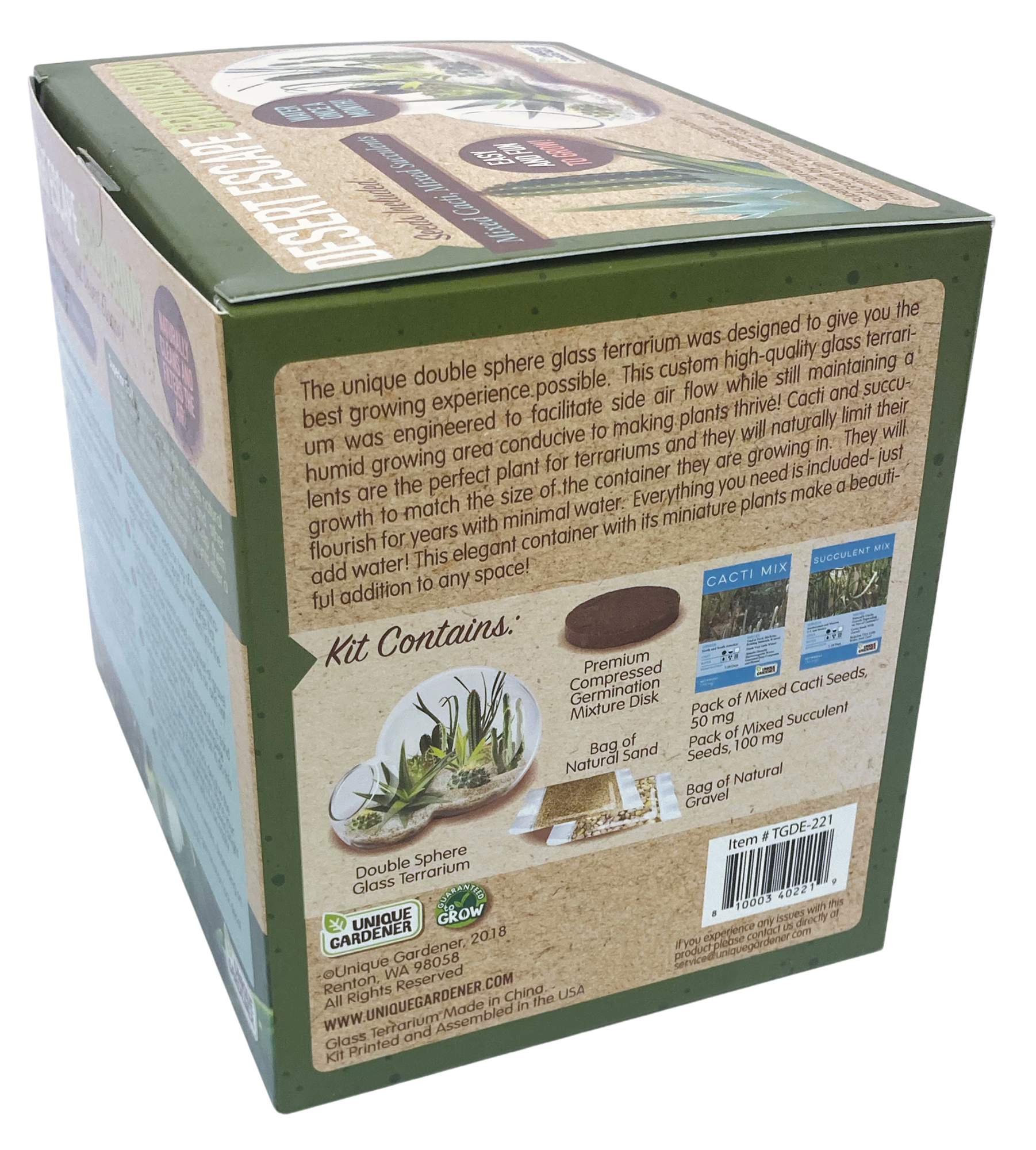 Desert Escape Growarium Succulent and Cacti Seed Terrarium Kit — product image 5