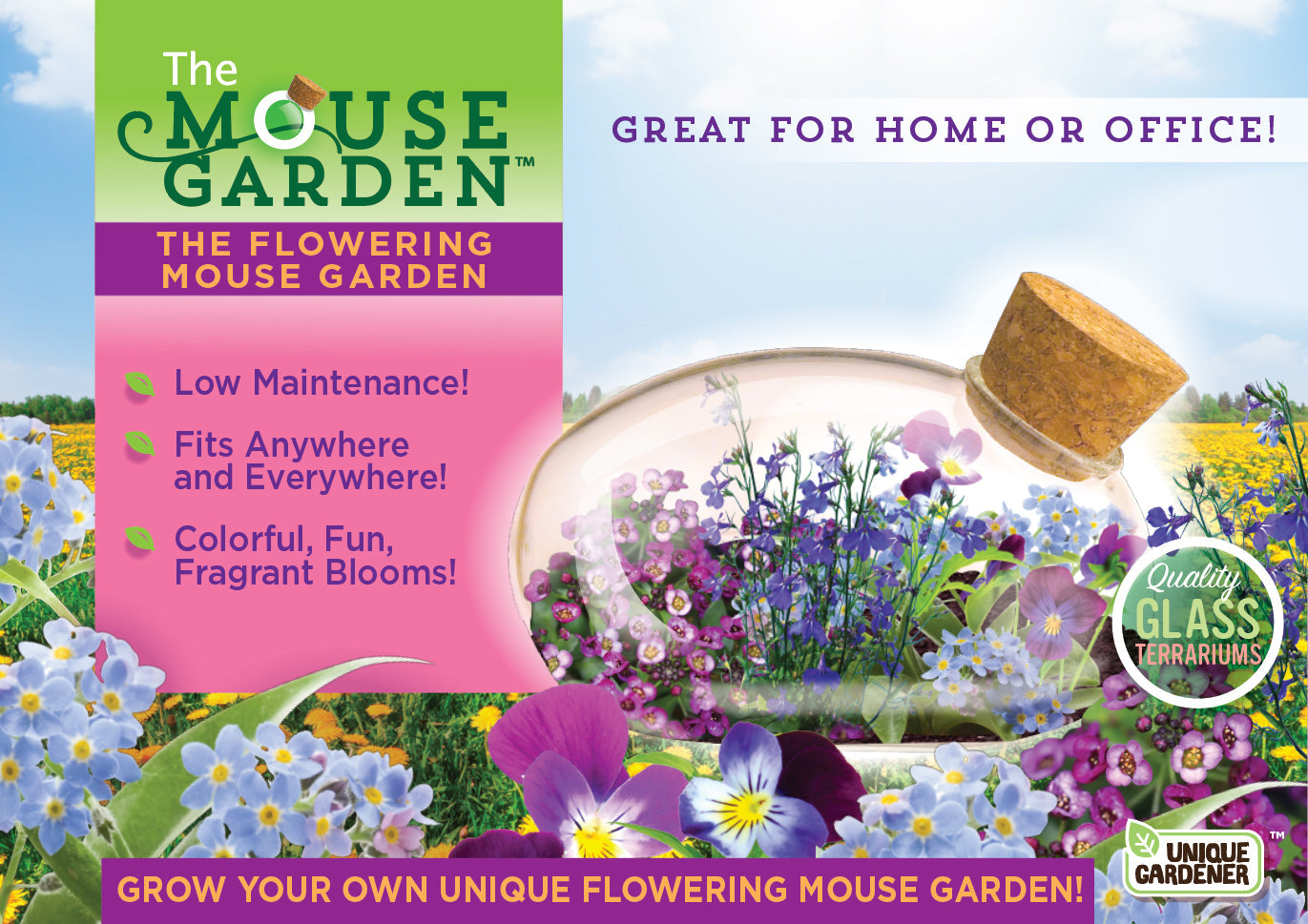 The Flowering Mouse Garden Glass Terrarium with Cork product image 1