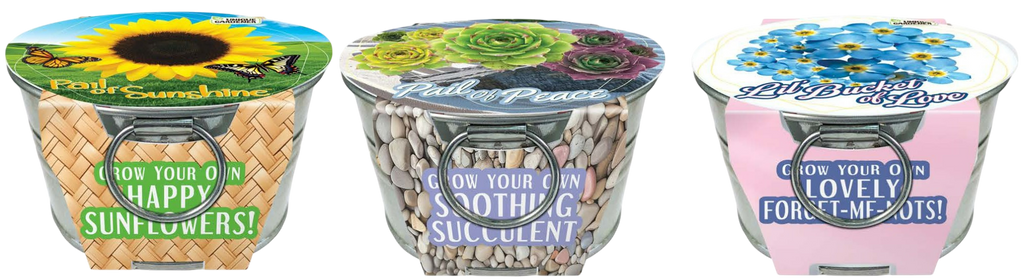 Flowering Tin Garden Variety Pack - 1 Each of 3 Varieties product image 1