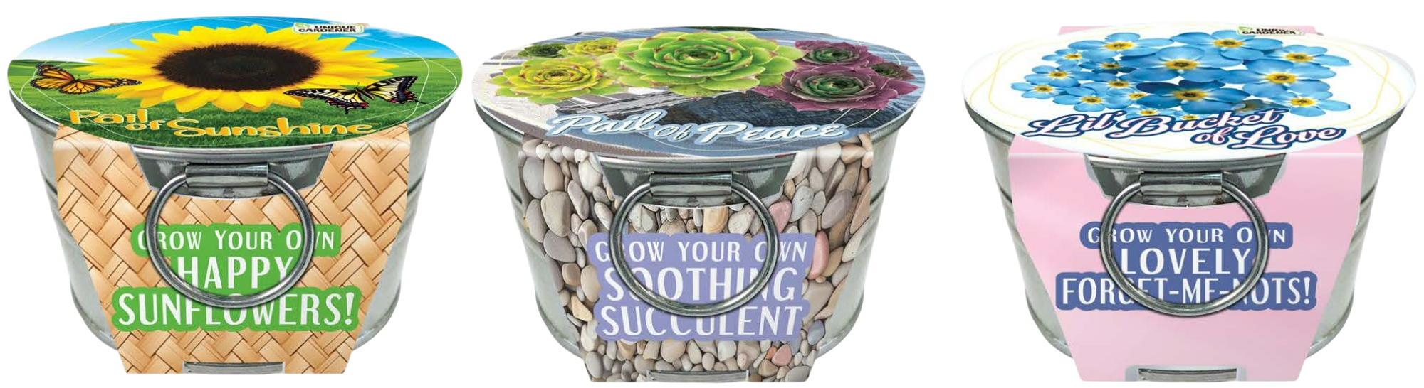 Flowering Tin Garden Variety Pack - 1 Each of 3 Varieties product image 1