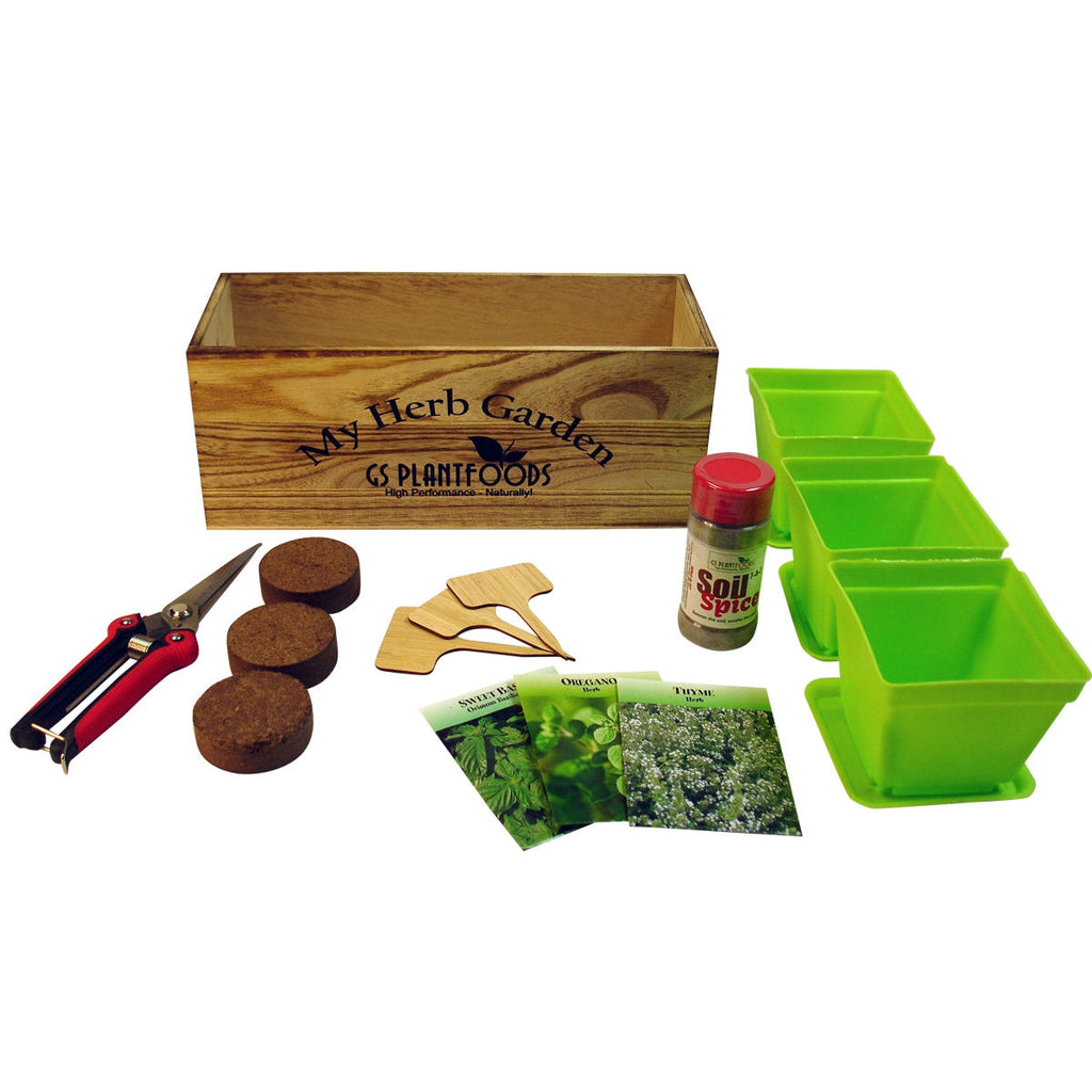 Herb Window Garden Gift Set- Complete windowsill herb garden growing kit product image 1