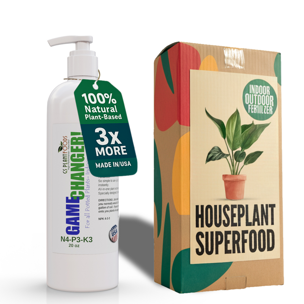 GS Plant Foods Game Changer All-Purpose Essentials - 100% Plant-Based Organic Fertilizer for Indoor or Outdoor Container Grown Plants, NPK 4-3-3, Liquid Formula for Houseplants, 20 Ounces product image 1