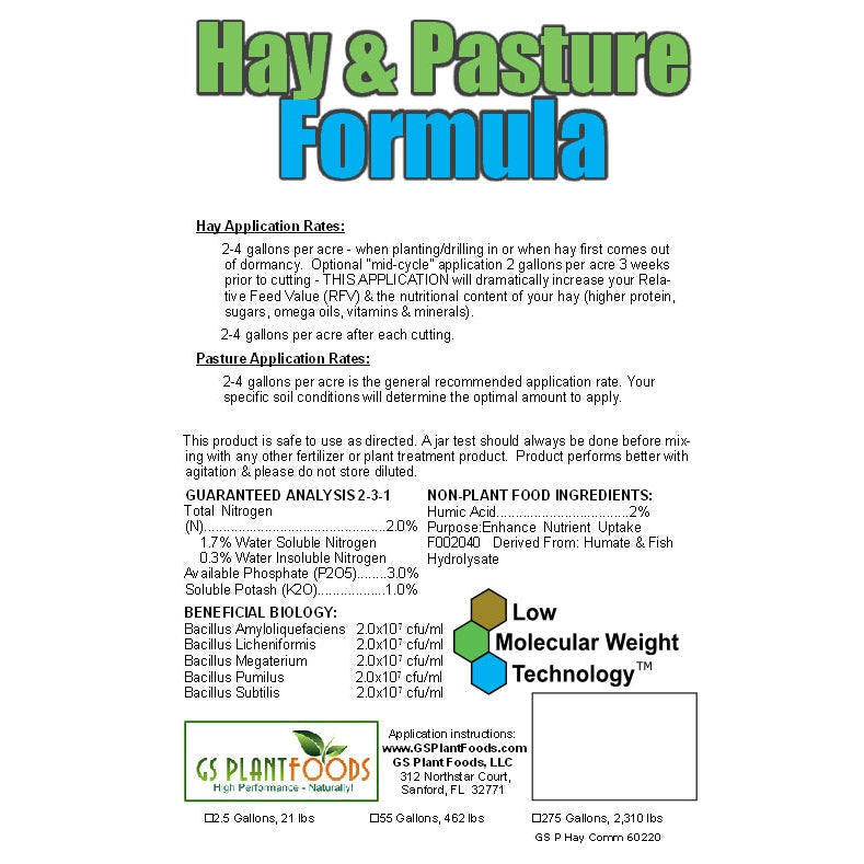 Hay & Pasture Formula - Organic Pasture Fertilizer with Humic Acid & Fulvic Acid product image 3