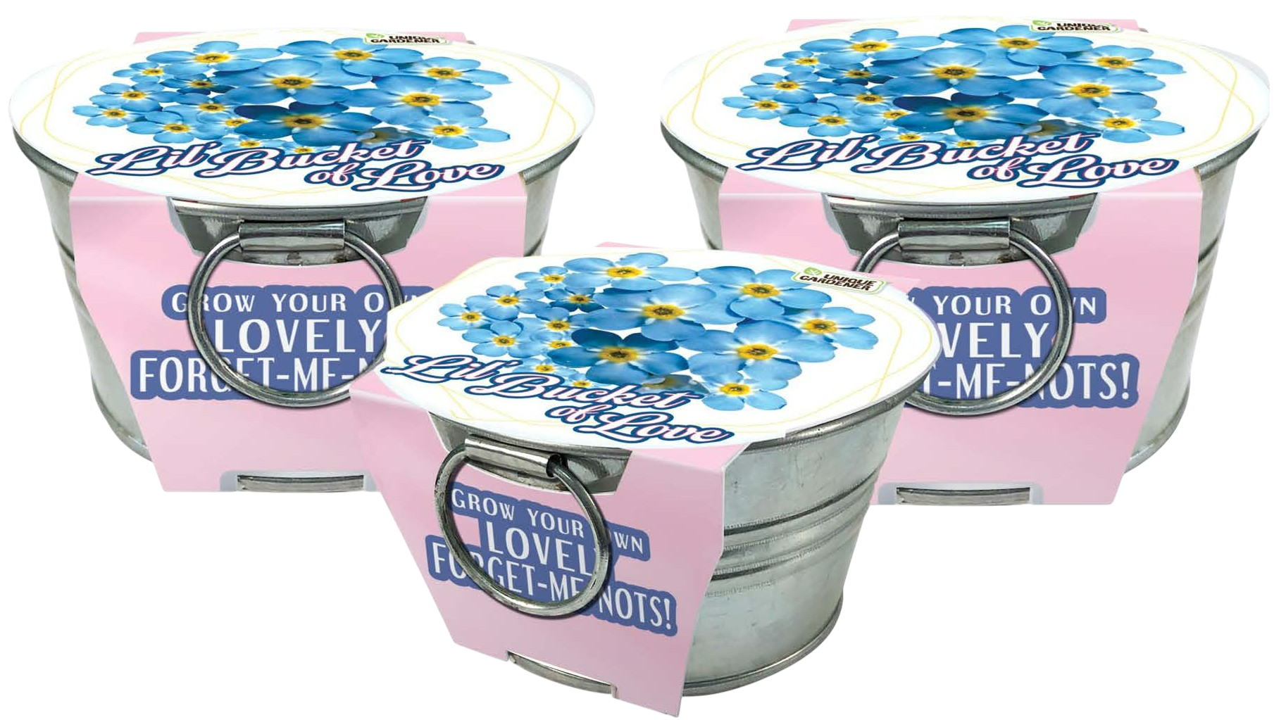 Lil' Bucket of Love - Grow Your Own Forget-Me-Nots Multipack of 3 — product image 1