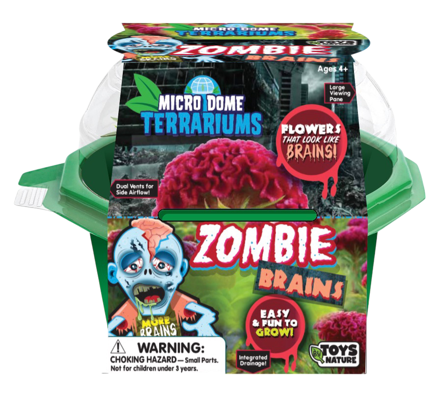Zombie Brains Themed Micro Dome Terrarium product image 1