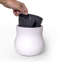 Ceramic Plant Pot with Rubber Liner - Alabaster White product image 1