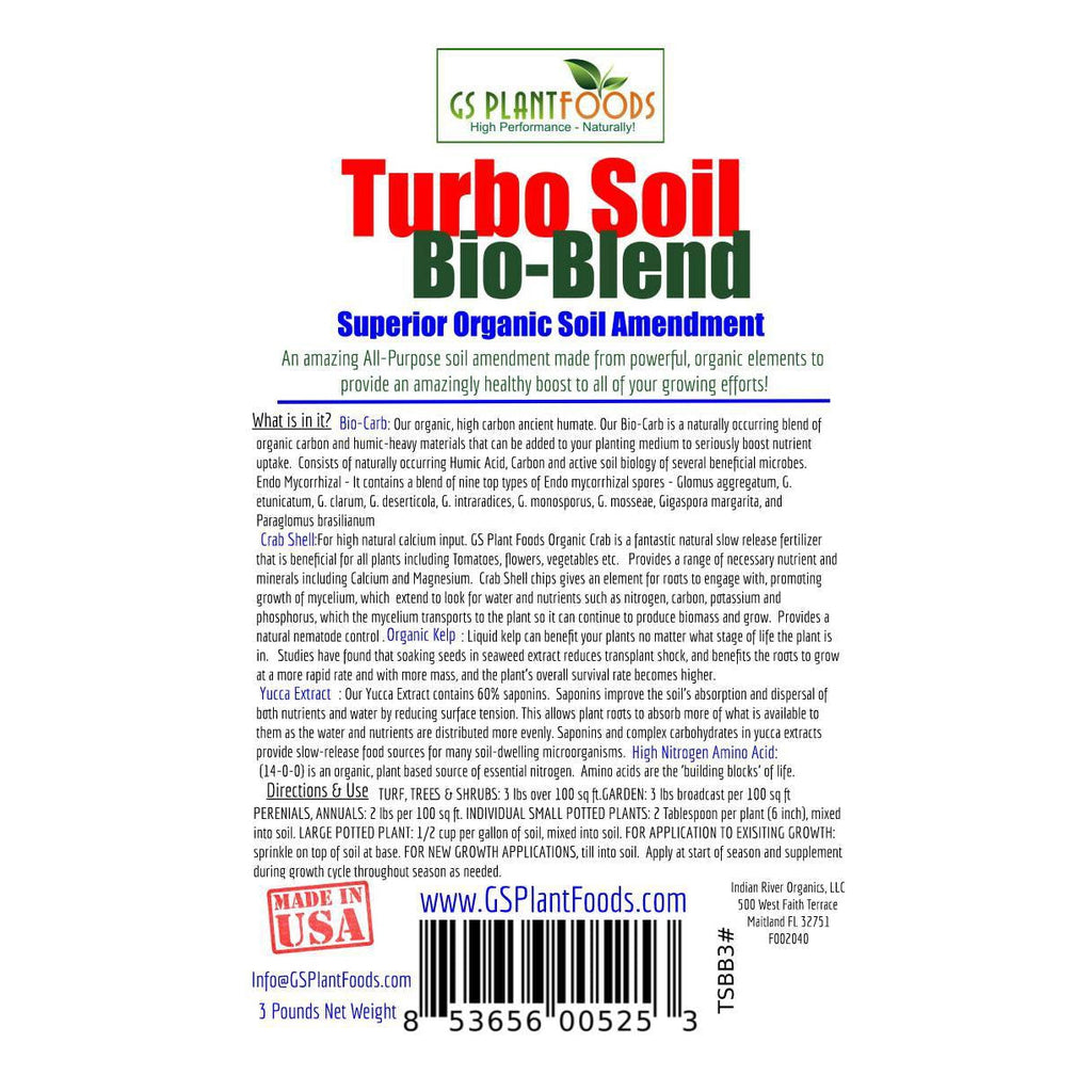 Turbo Soil Bio-Blend, Superior Organic Soil Amendment, 3 pound bag product image 4