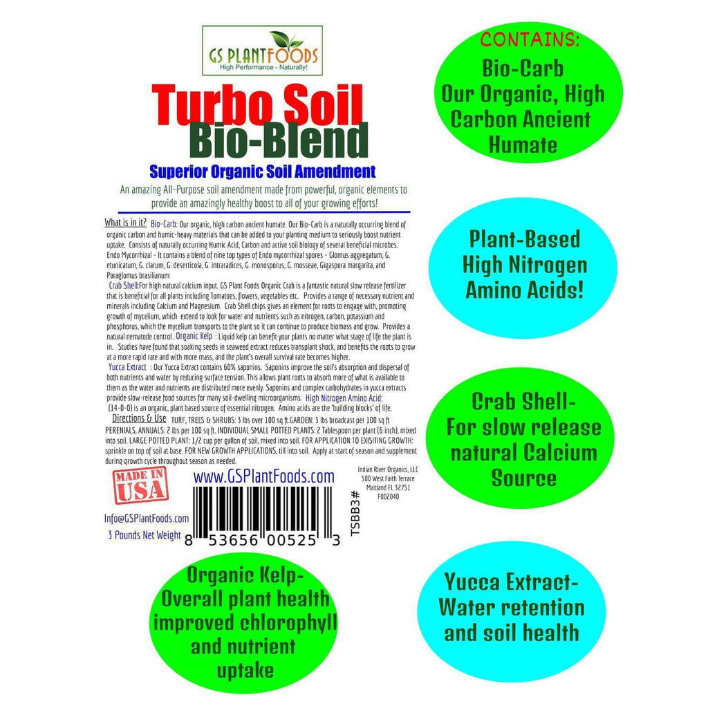 Turbo Soil Bio-Blend, Superior Organic Soil Amendment, 3 pound bag product image 5
